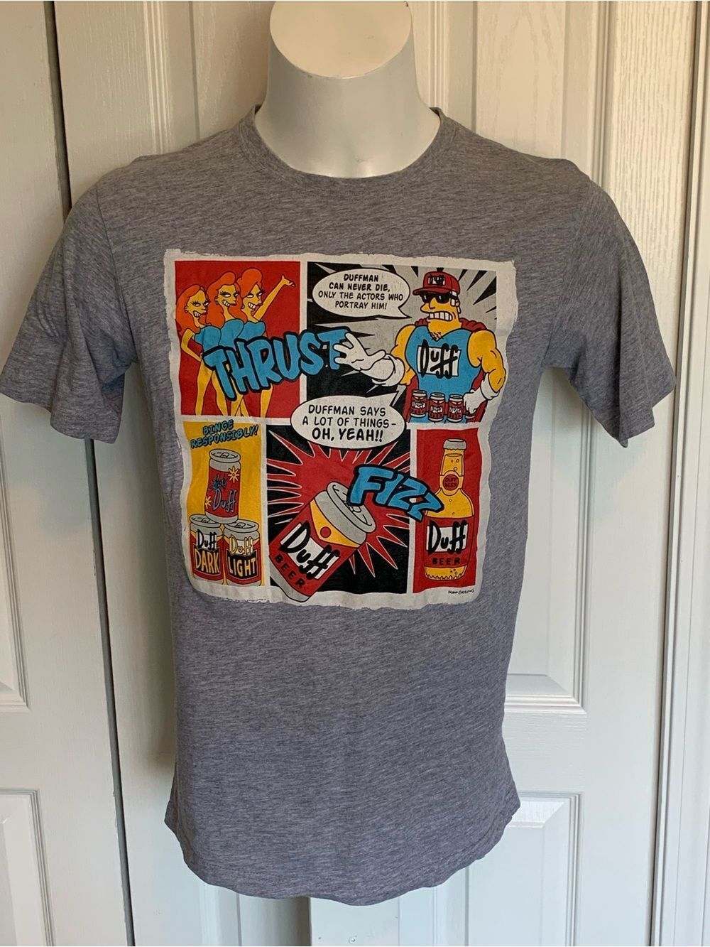 The Simpson’s Graphic Crewneck T-Shirt - Gray